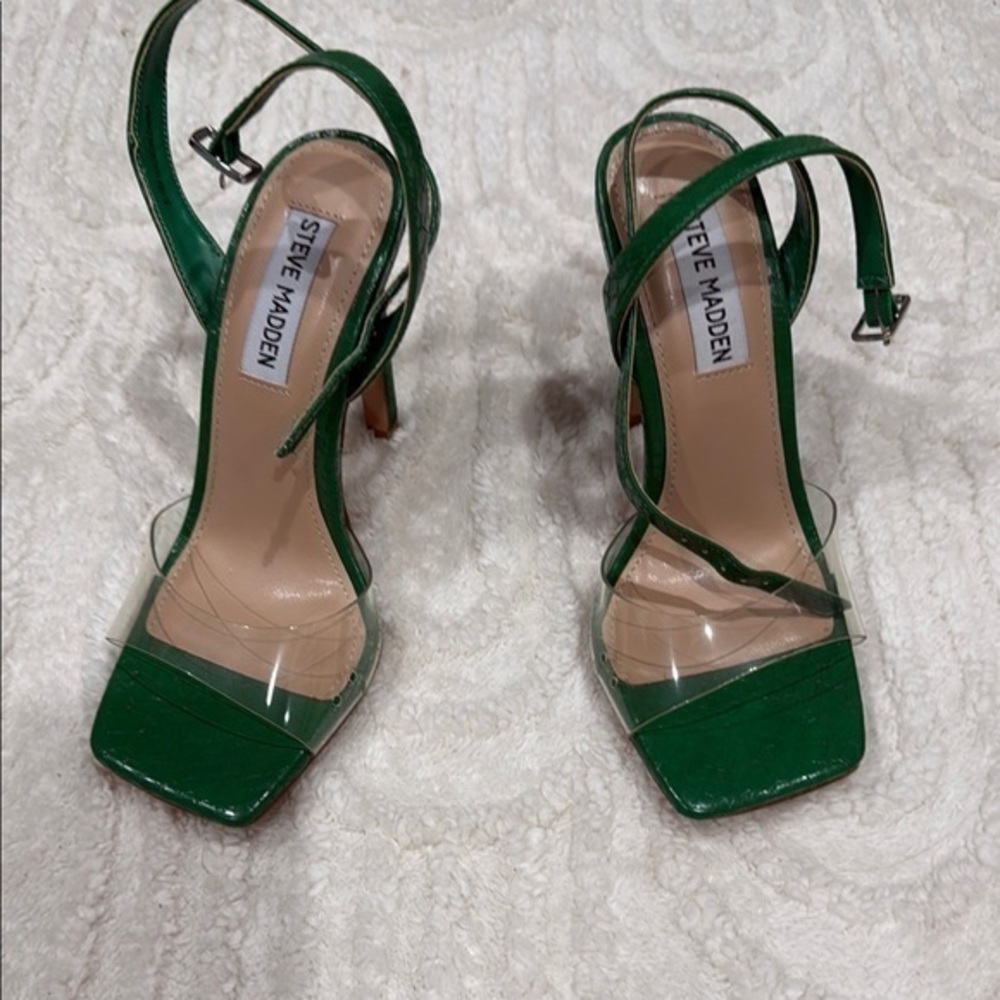 Steve Madden Green Strappy Heels
